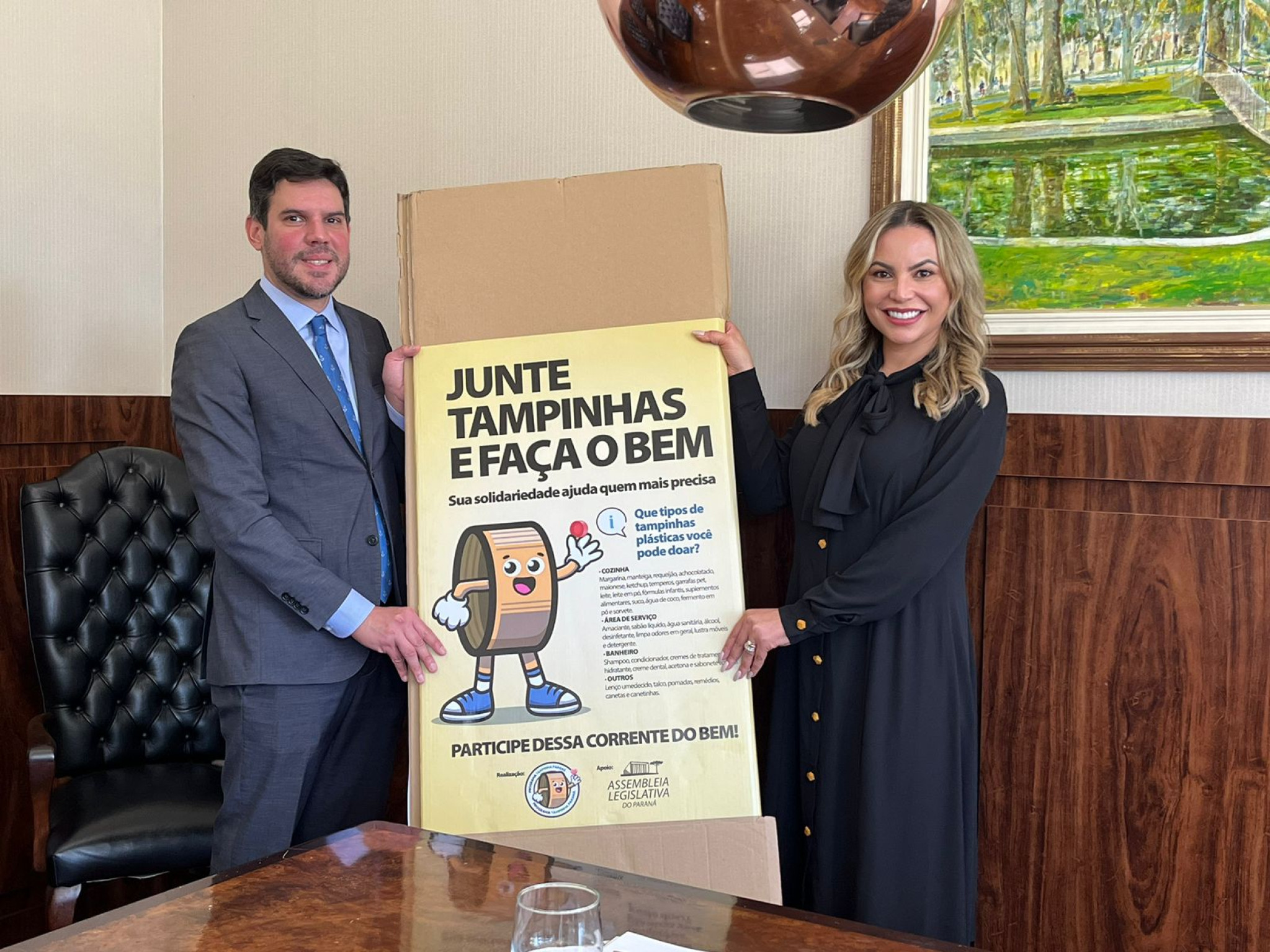 Associação dos Procuradores do Estado do Paraná adere à Campanha Tampinha Paraná