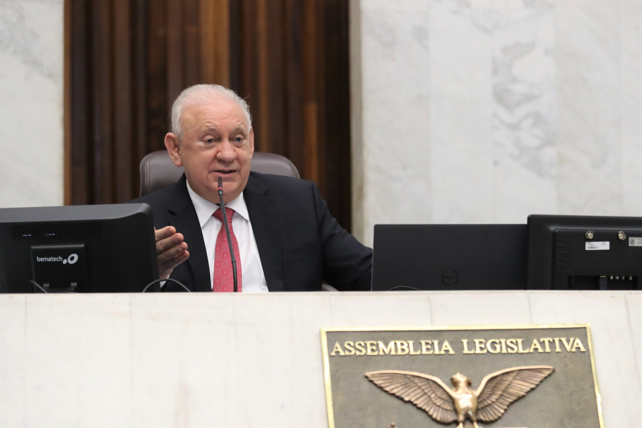 O presidente da Assembleia, deputado Ademar Traiano (PSD), comentou o resultado das eleições presidenciais deste domingo