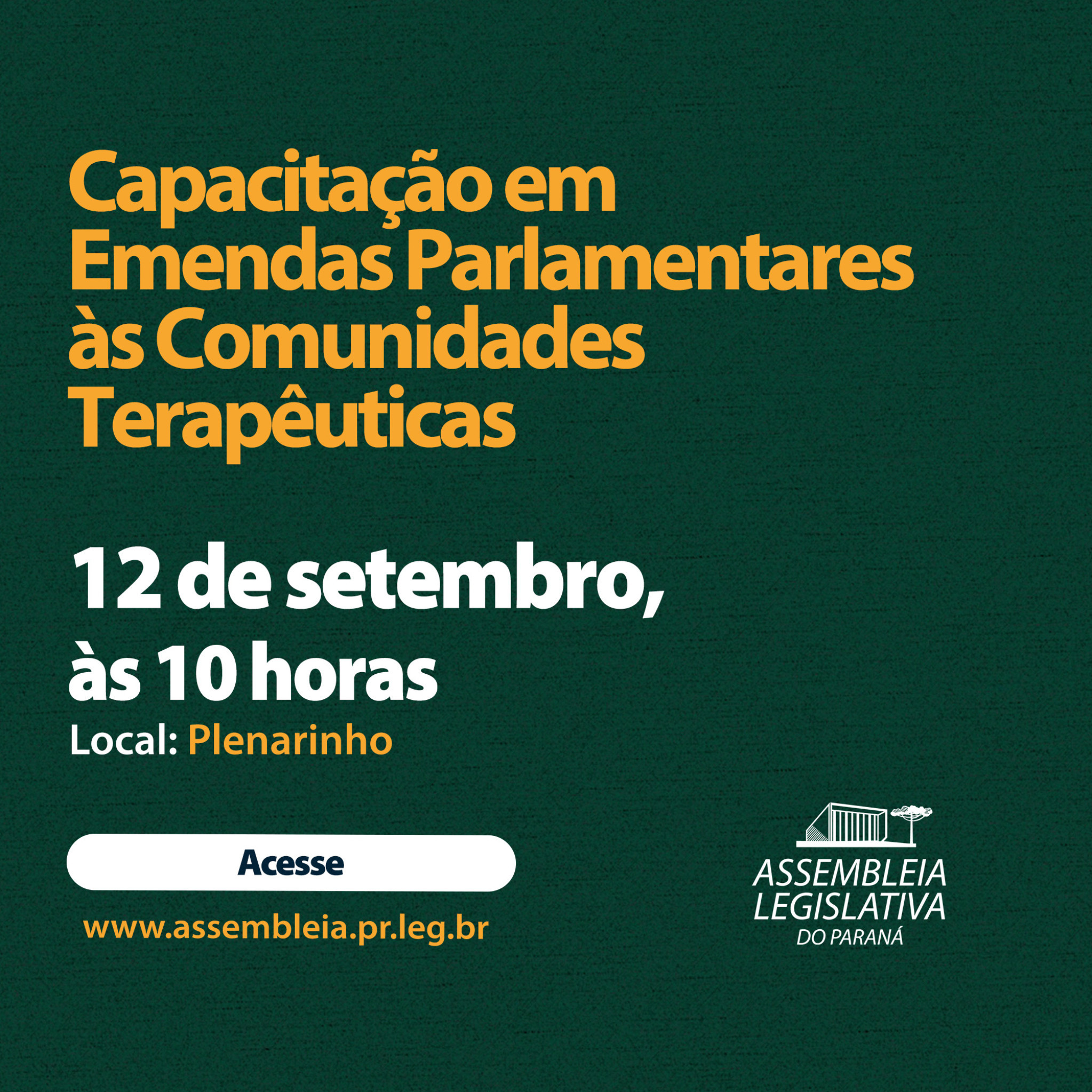 Assembleia Legislativa promove curso de capacitação em emendas parlamentares