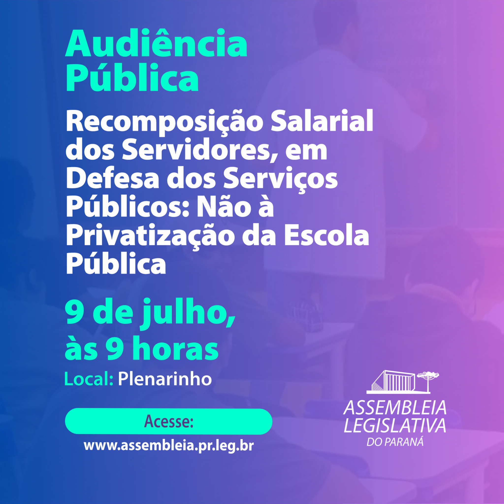 Audiência pública debate reposição salarial dos servidores estaduais