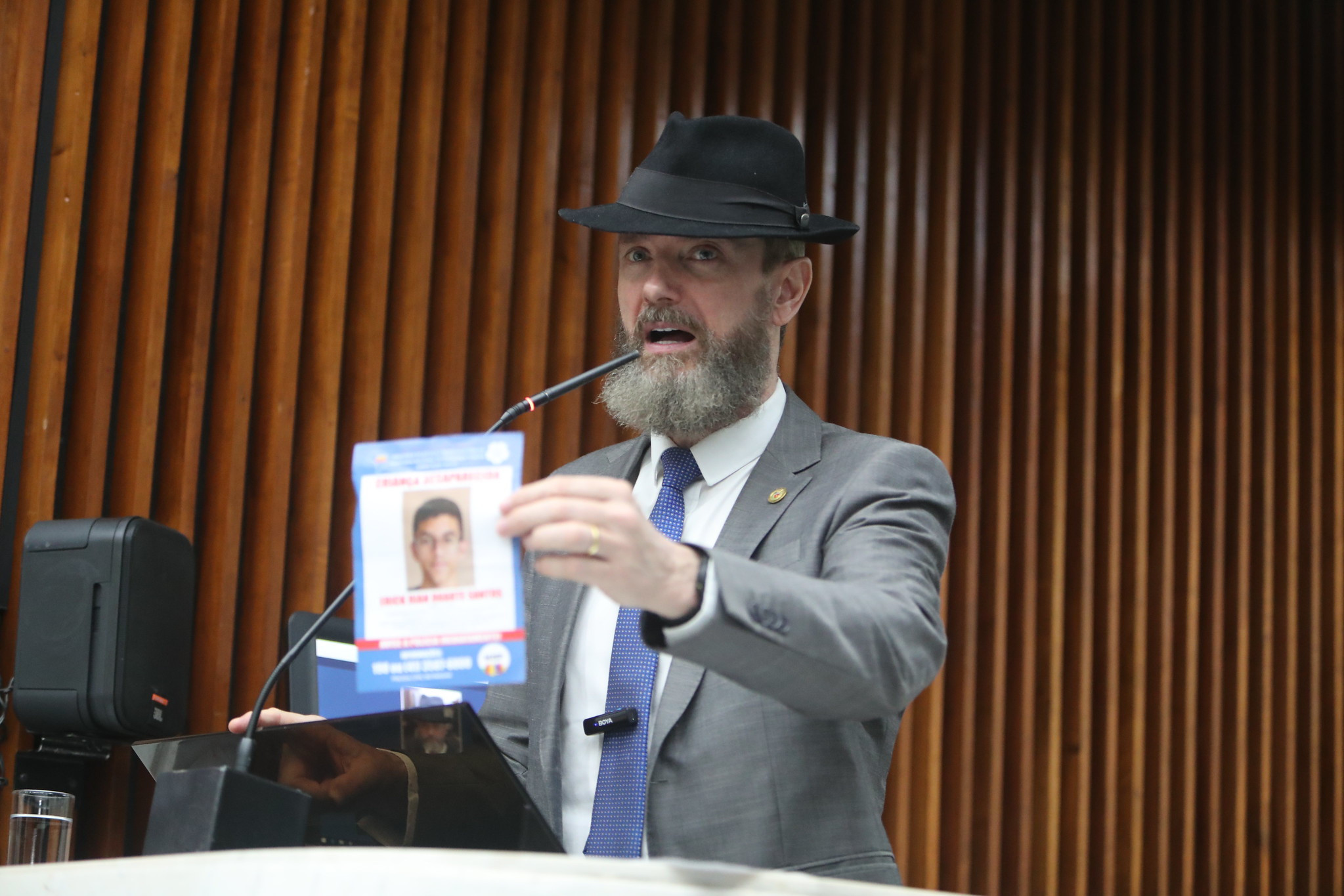 Deputado Tito Barichello (União) fala sobre o desaparecimento de Erick Rian Duarte Santos em discurso na Assembleia