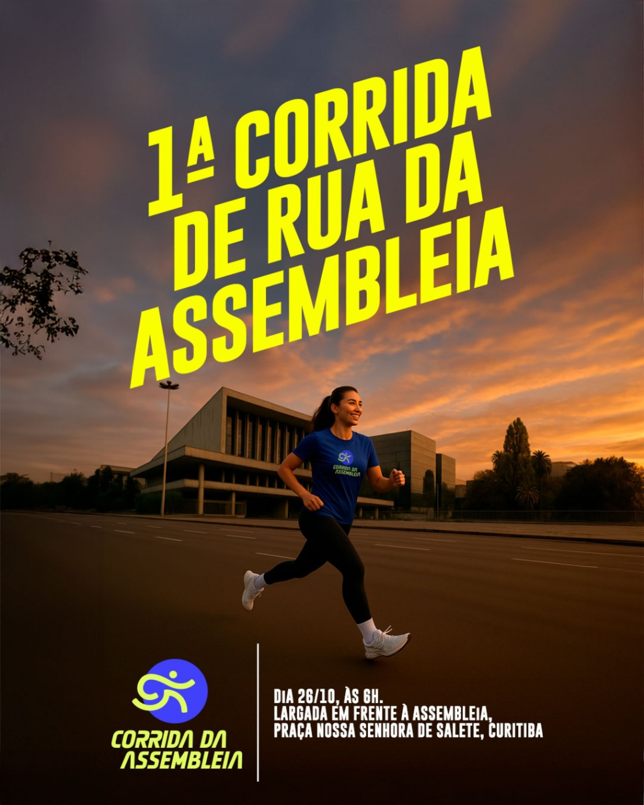 Corrida da Assembleia Legislativa acontece no próximo domingo (26) e encerra circuito de provas da Prefeitura de Curitiba