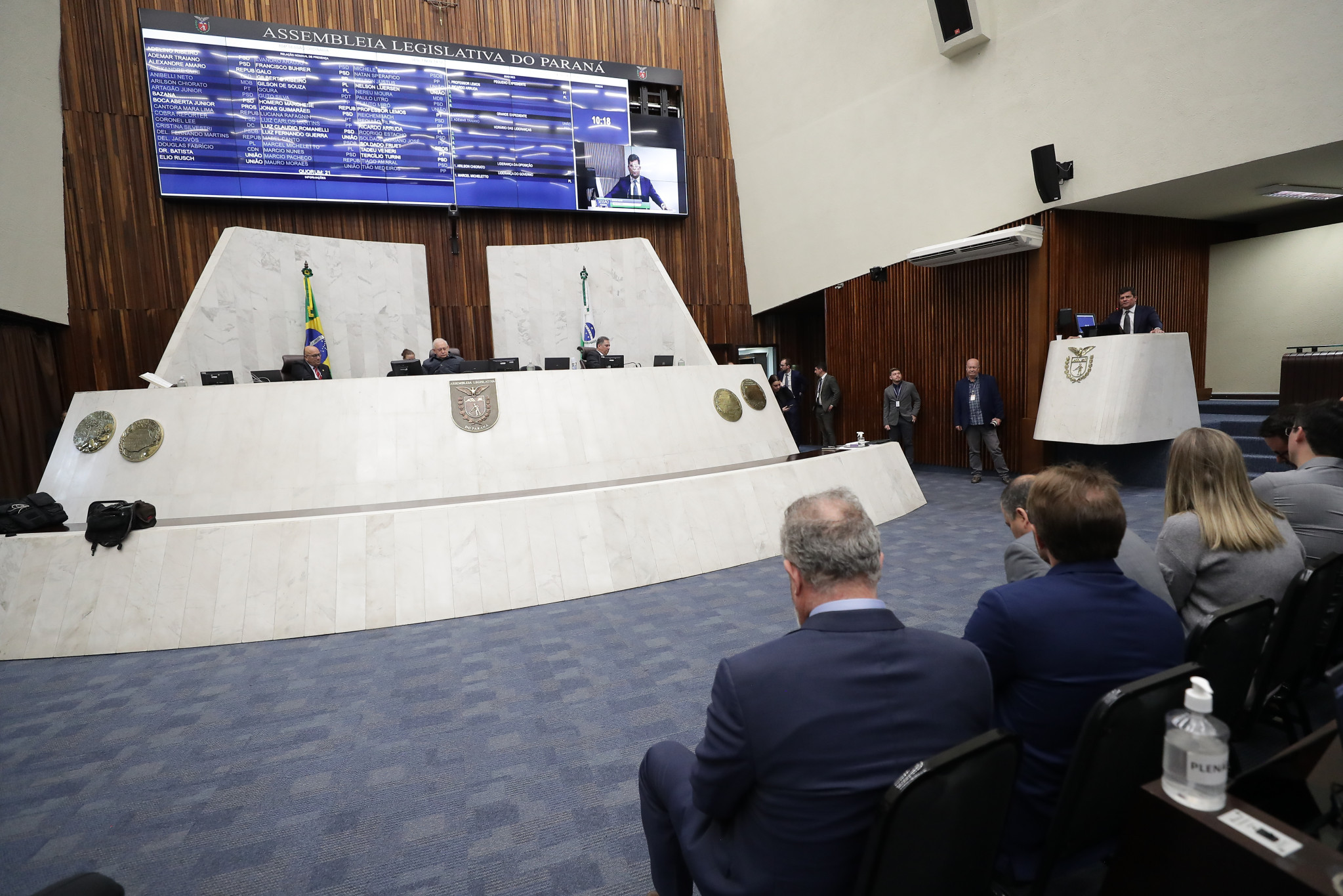 Senador eleito Sergio Moro fala aos deputados na Assembleia Legislativa
