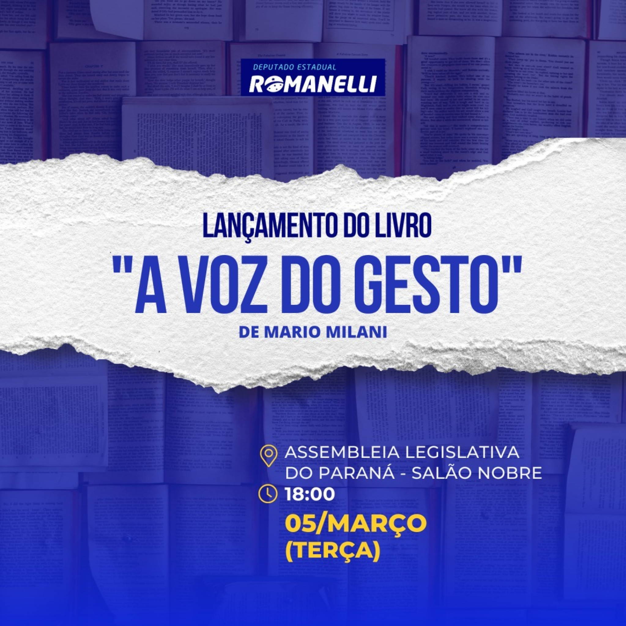 "A Voz do Gesto" será lançado na Assembleia Legislativa