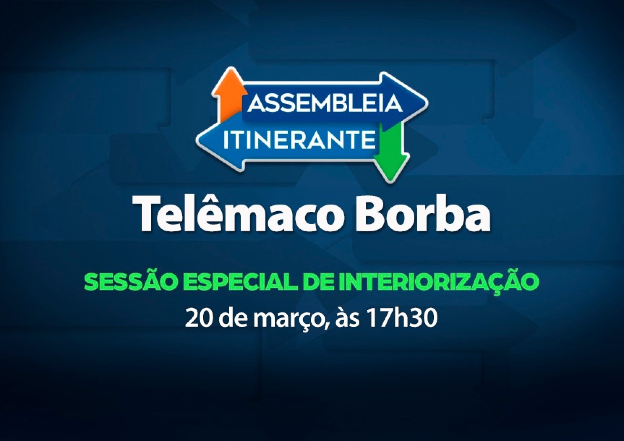 Assembleia Itinerante promove sessão especial hoje (20), em Telêmaco Borba