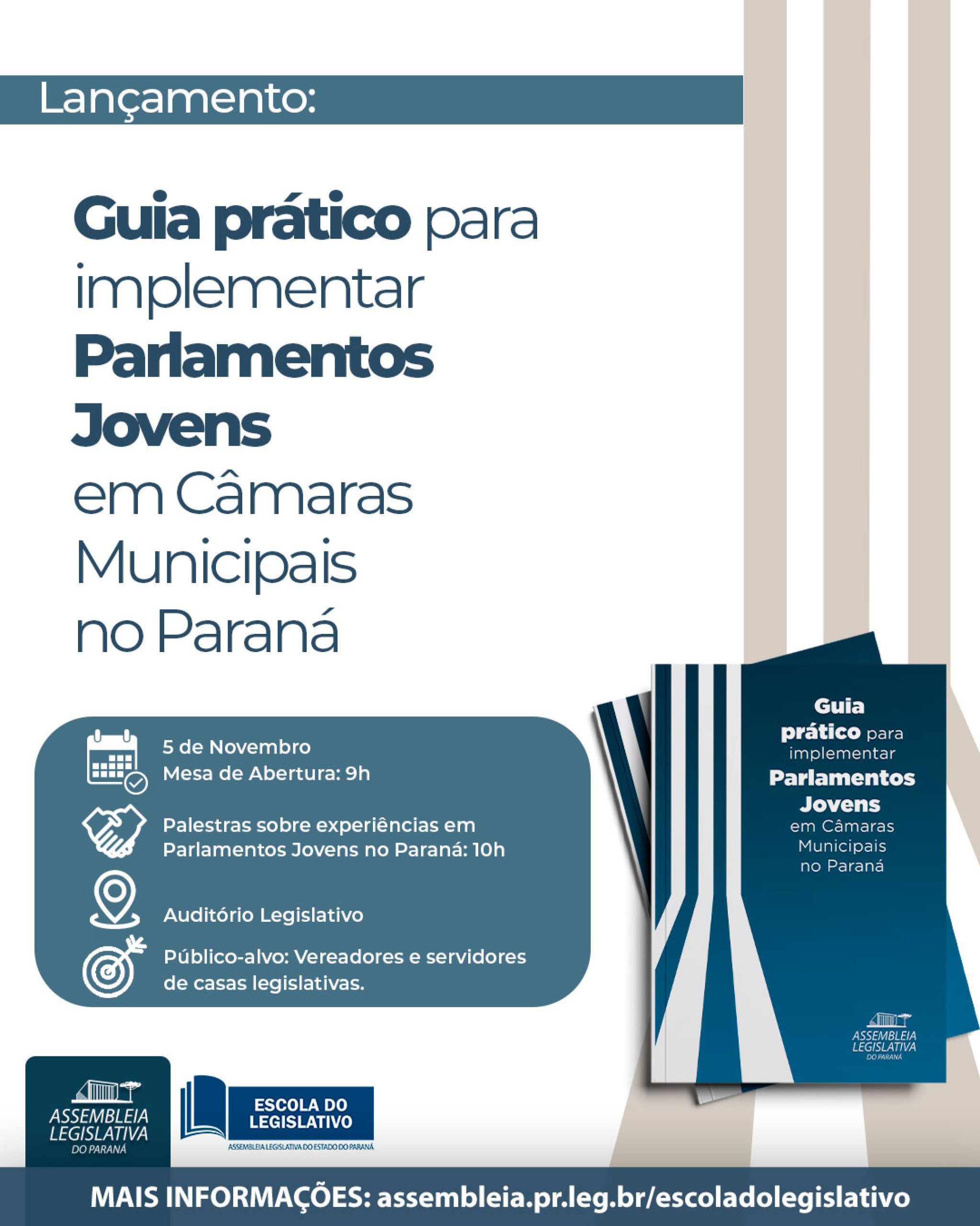 Assembleia lança cartilha para implementar Parlamentos Jovens em câmaras municipais