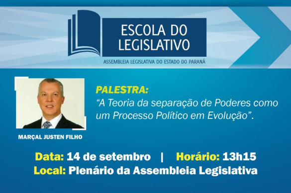 Palestra de Marçal Justen Filho marcará inauguração da Escola do Legislativo na segunda-feira (14), às 13h15