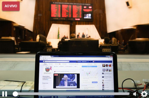 Sessão da Alep realizada pela manhã é transmitida ao vivo pelo Facebook