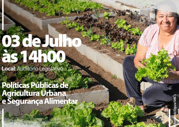Audiência sobre agricultura urbana e segurança alimentar traz nomes de referência nacional