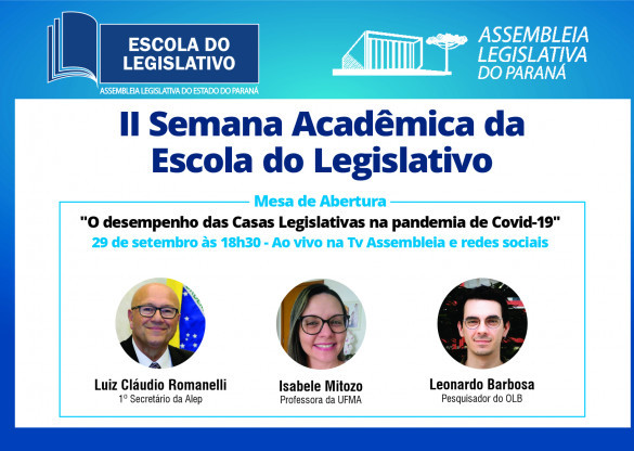 Escola do Legislativo divulga programação da II Semana Acadêmica