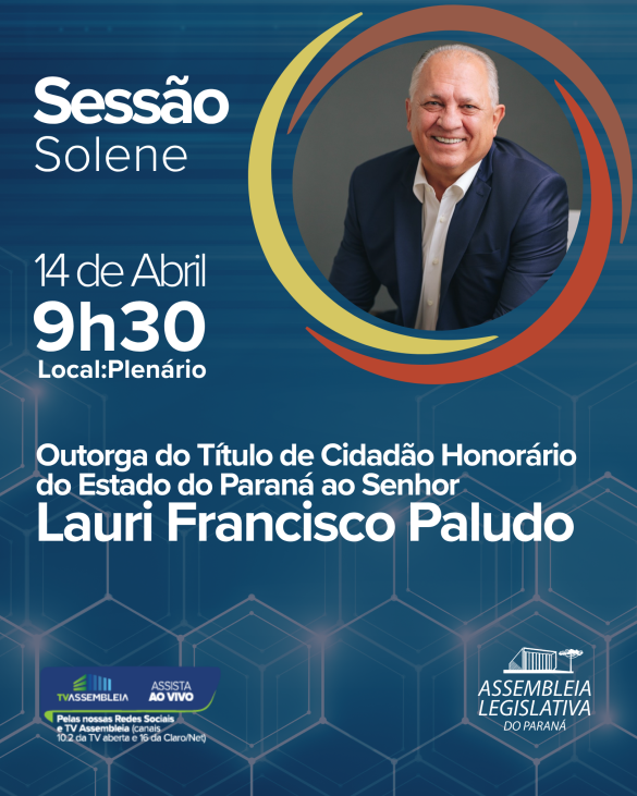 Assembleia Legislativa concederá título de Cidadão Honorário do Paraná ao empresário Lauri Francisco Paludo