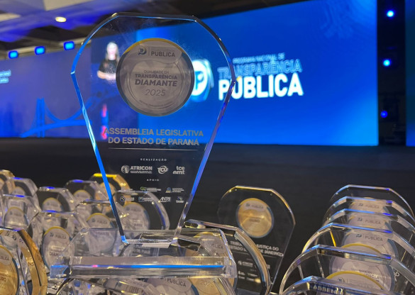 Assembleia Legislativa do Paraná alcança 100% em transparência e reconquista Selo Diamante