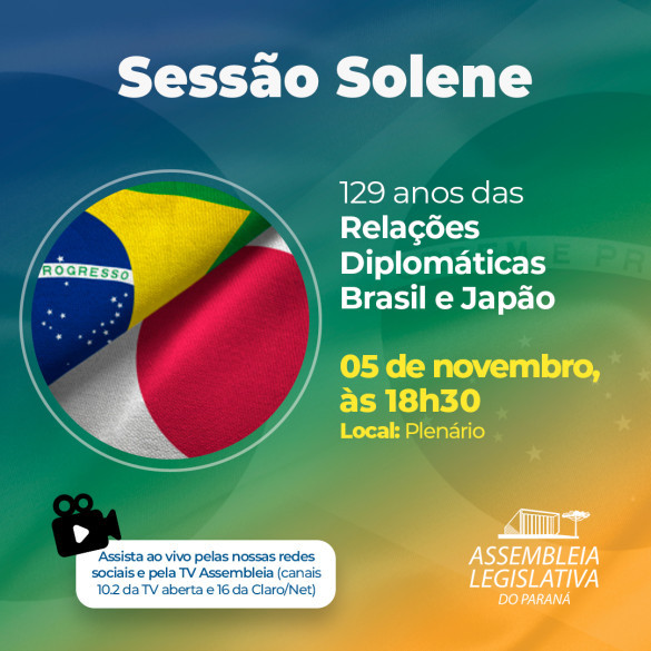 Assembleia celebra os 129 anos de relações diplomáticas entre o Brasil e o Japão