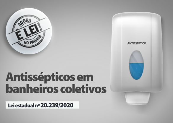 Banheiros coletivos no Paraná devem conter antisséptico para higienização