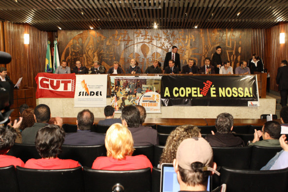 Ato na Assembleia marca luta contra privatização da Copel