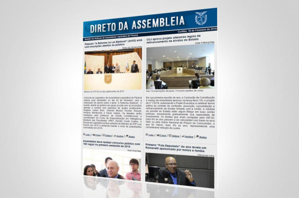 "Direto da Assembleia", a nova ferramenta de divulgação do trabalho parlamentar, começa a circular