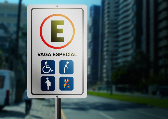 Vagas especiais de estacionamento devem conter o Símbolo Mundial do Autismo
