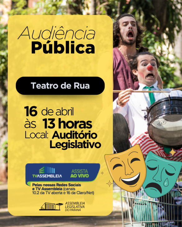 Arte de Rua é tema de audiência pública na Assembleia Legislativa nesta quinta (16)