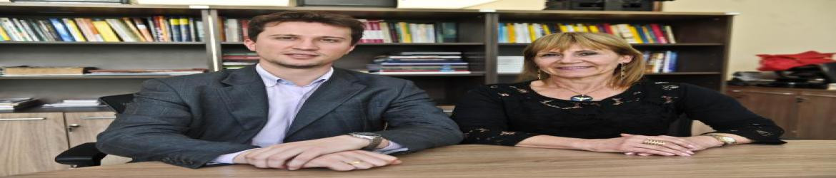 Diretor Legislativo, Dylliard Alessi e a secretária da Comissão de Orçamento da Alep, Ana Beatriz Silva do Prado.